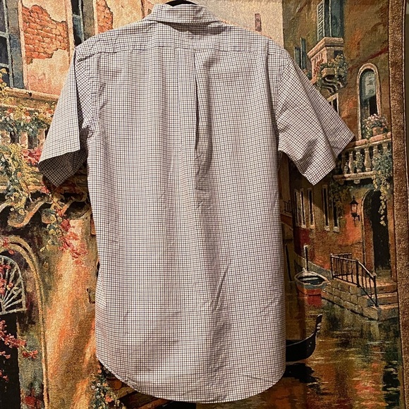 Ralph Lauren Brown Checkered Short Sleeve Shirt - Picture 3 of 5